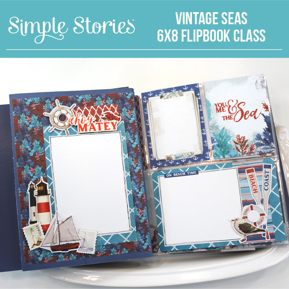 Simple Stories - 6x8 Flipbook PDF Instructions - Vintage Seas